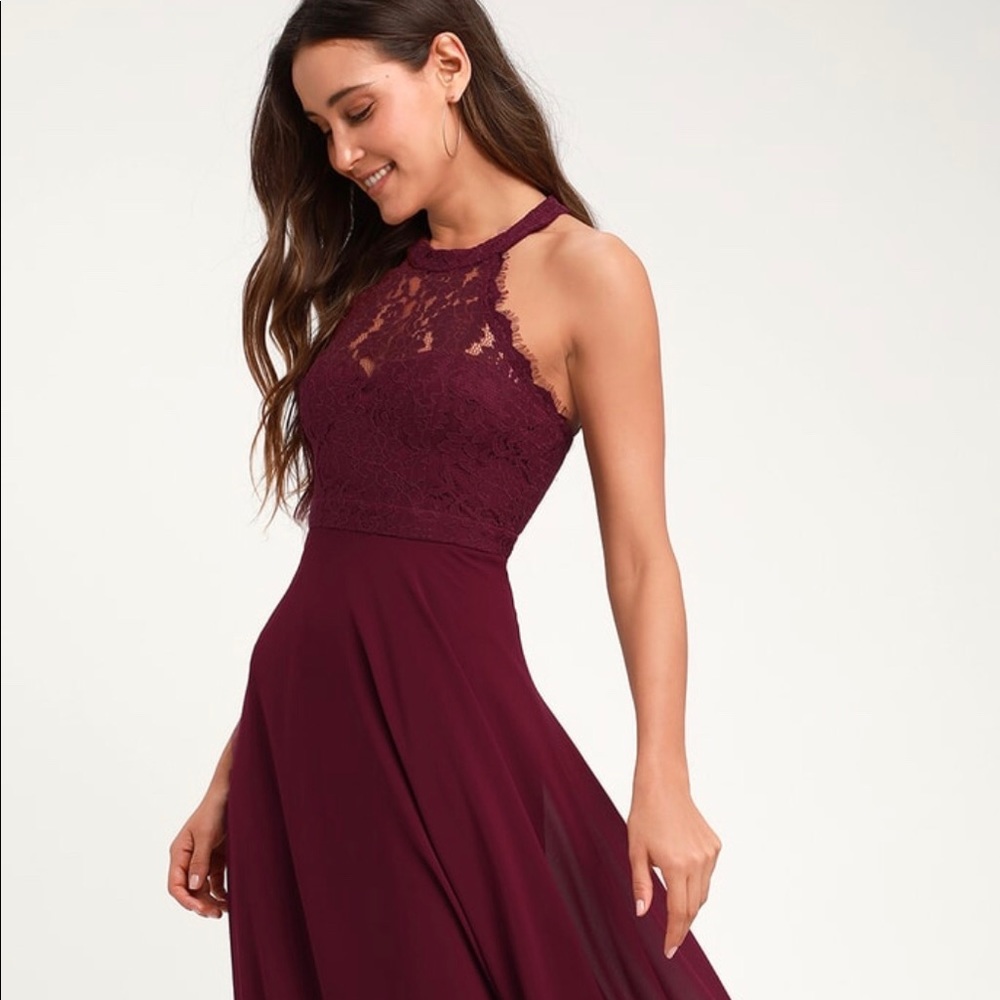 Burgundy gown